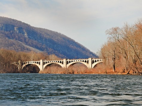 The Delaware River Viaduct is a reinforced concrete railroad bridge across the Delaware Bridge, more popularly known to the locals as the Alice in Wonderland Bridge. 