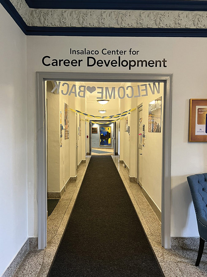 The Insalaco Center for Career Development, located in Mcauley Hall, covered in décor and ready to welcome the new school year. 