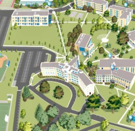 The soon to be changed Misericordia campus map